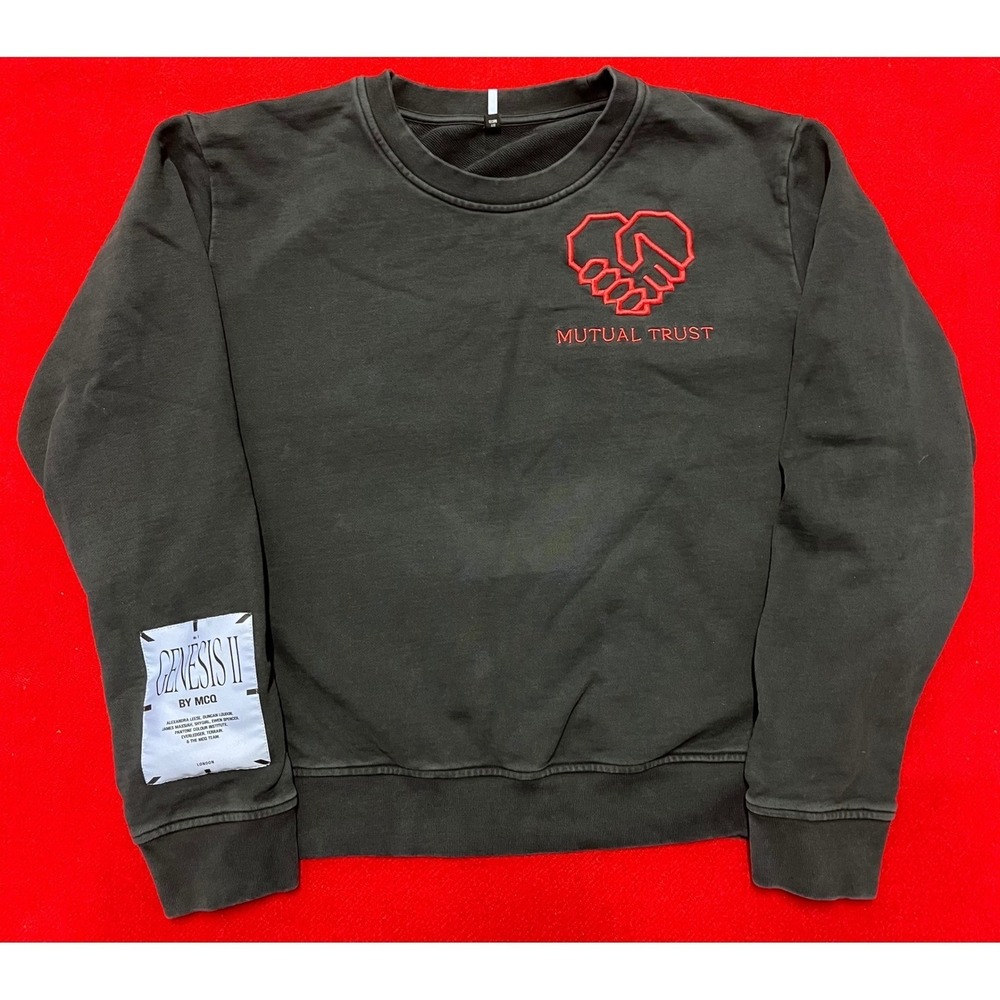 Alexander McQueen Genesis II Mutual Trust Graphic Sweatshirt Men's Olive Green M